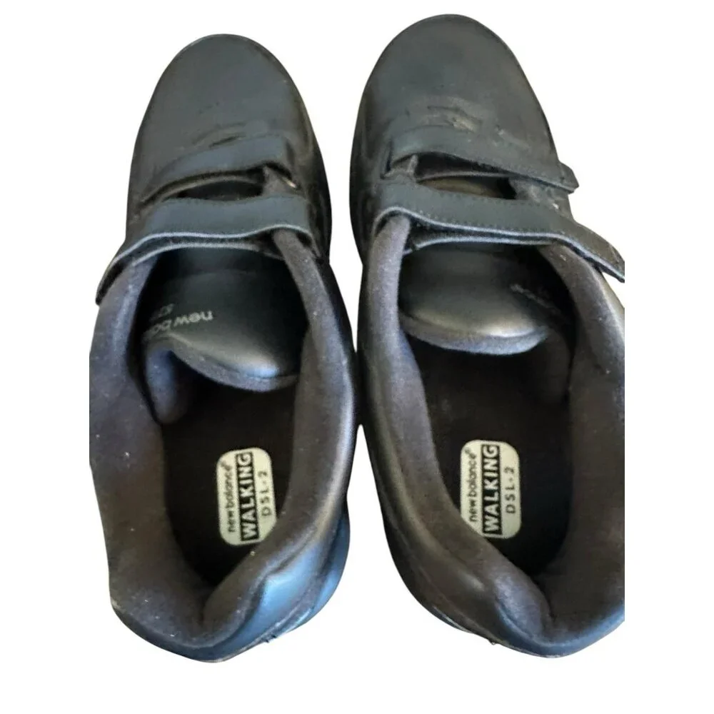 New Balance Mens‎ 577 DSL 2 Walking Shoes Black Leather Sz 13 Wide 4E